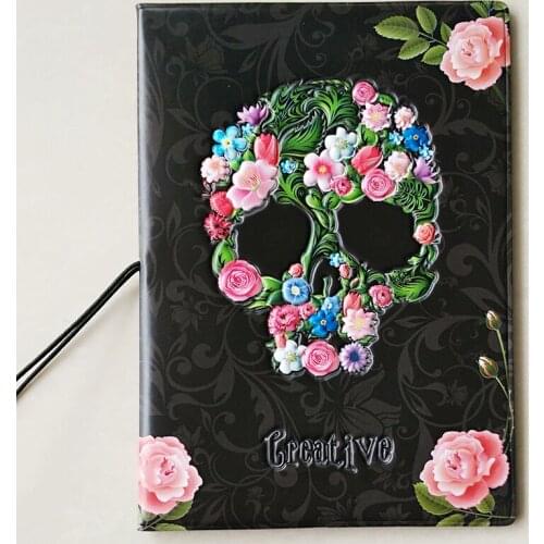 Skeleton With Rose 3D Passport Cover,Card Bag,Porte Carte Simple,Business Card Holder,PU Leather Credit Card Holder Men