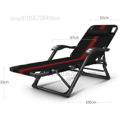 Folding Reclining Chair Lunch Nap Beach Chair Single Family Comfortable Chair Back Lazy Leisure Multifunctional Armchair