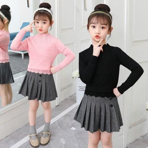 Girl Sweater Kids Baby Outwear Tops 2021 Cheap Thicken Warm Winter Autumn Long Sleeve Knitting Cardigan Children Clothing