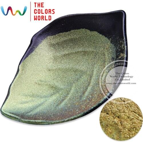 TCWB-173 Green and Gold Color shifting effect pearlescent Chameleon powder magic pigment 1Pack =10g