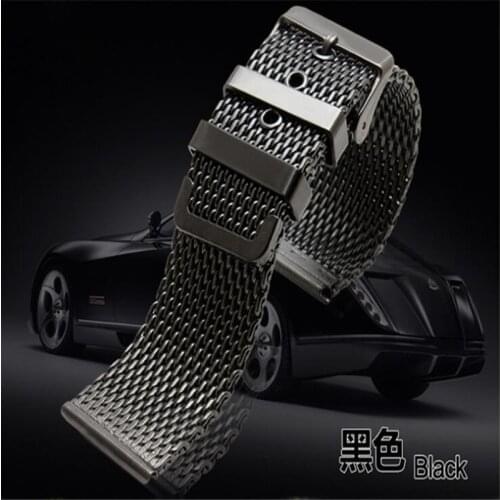 Universal Milanese Watchband 18mm 20mm 22mm 24mm Gold Stainless Steel Strap Band Replacement Bracelet for Smart Watch