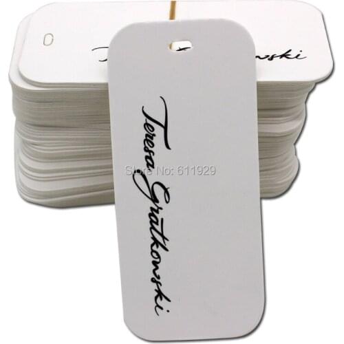 Customized top grade laminated paper hang tag/800 gsm matte paper tags with UV spot/clothing labels printing/garment printed tag