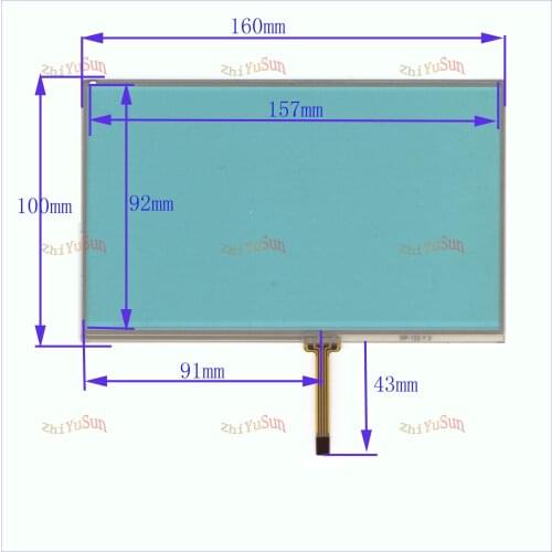 ZhiYuSun 7 inch four wire resistive Touch Screen 160*99 touch screen GPS navigation