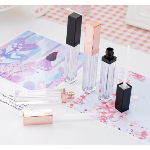 10pcs 5ml Clear Lip Gloss Tube Empty Lipgloss Bottle Container DIY Makeup Tools Cosmetic Transparent Lip Balm Refillable Bottle