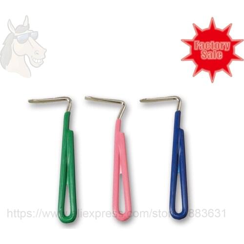 13 1010 Hoof pick rubber soft grip with iron hook only big size 14.5*5cm horse grooming hoof care factory direct sale