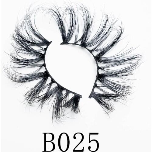 5D B25 25mm Long Fluffy Mink Lashes Natural False Eyelash Dramatic Thick Long 6D Eyelashes Wispy Makeup 3D Mink Lashes Extension