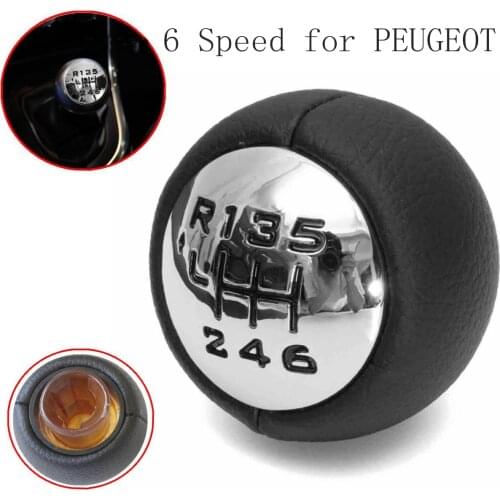 6 Speed Car Gear Shift Knob for Peugeot 307 308 3008 407 5008 807 for Partner Tepee for Citroen C3(A51) C4 Picasso C8