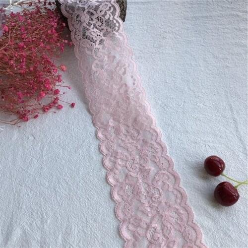 8cm Pale pink elastic lace fabric diy crafts sewing suppies decoration accessories for garments elastic lace trim