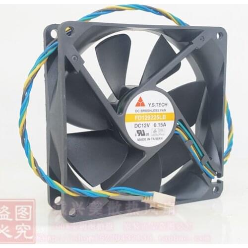 Free Shipping New fan FD129225LB 9225 12V 0.15A 9CM / cm Silent Chassis power supply pwm cooling fan 2400RPM 45.8CFM