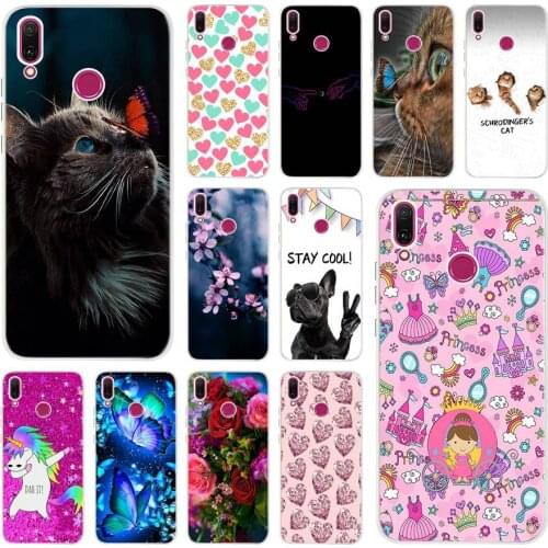 For Huawei Y9 2019 Case Silicon Printed Soft TPU Back Phone Case for Huawei Y 9 Y9 2019 Cover Fundas on Enjoy 9 Plus Bumper 6.5"