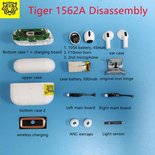 Airoha 1562A chip for iphone airplus pro tws 5.2 with 35DB noise cancellation and wireless charging