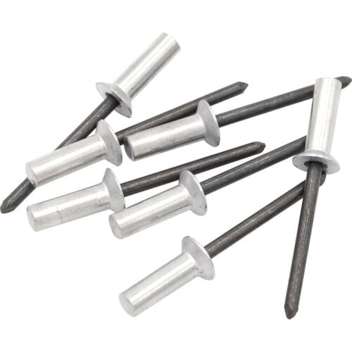 DIN 15973 100pcs M3.2/M4/M4.8/M5 Aluminum Countersunk Head Closed End Blind Rivet Sealed Blind Rivet Water Air Tightness Rivets