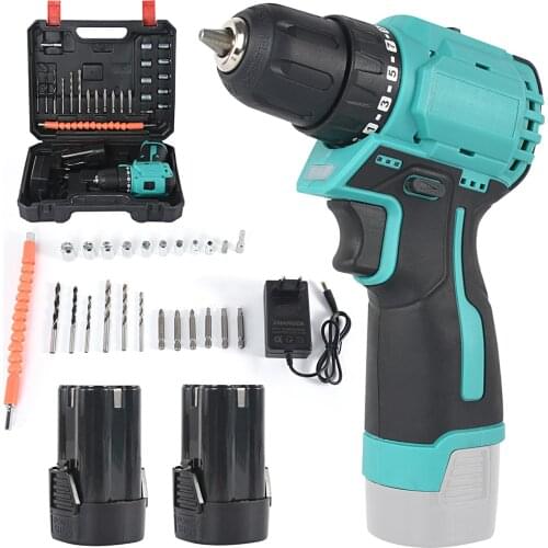 16.8V Cordless Electric Drill Brushless Percussion with 1 Charger Electric Drill Set Stepless Speed Change Woodworking Drills