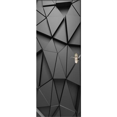 HOT-Door Stickers Diy 3D Mural For Living Room Bedroom Home Decor Poster Pvc Self Adhesive Waterproof Creative Door Sticker Deca