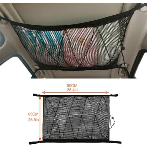 Cargo Net in The Trunk Car Ceiling Storage Net Pocket Roof Interior Bag For Auto Container Universal Multifunction Accessories