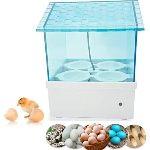 4 Eggs Incubator Brood Machine Chicken Duck Egg Hatcher Machine Poultry Electronic Automatic Mini Egg Incubator 220V