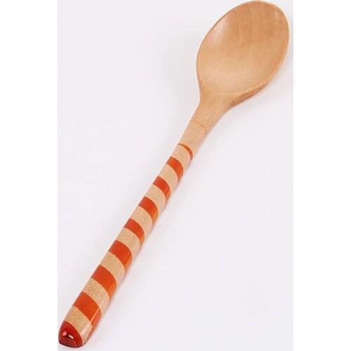 Chinese Japanese Wooden Spoon Chapstick Fir Long Small Mini Tiny Kitchen Tea Honey Dipper Coffee Milk