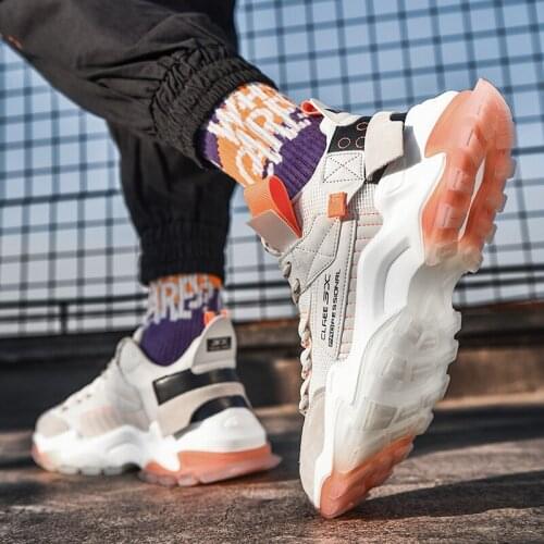 New Trendy Running Shoes Men Couple Chunky Sneaker Women Breathable Mesh Sports Shoes Outdoor Breathable Walking Shoe Zapatillas