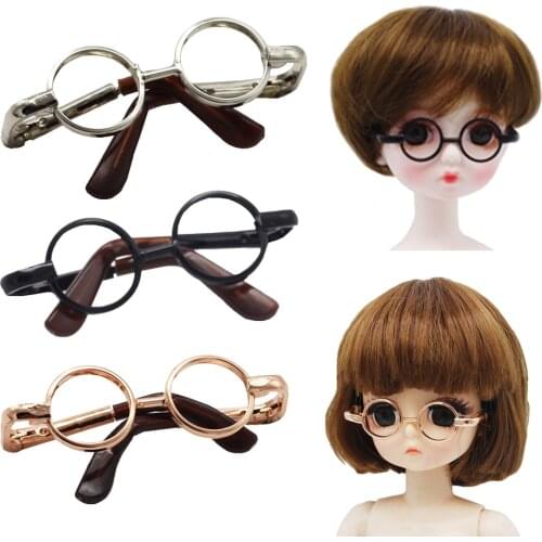 1/6 BJD Doll Eyeglasses Accessories Toy Glassess without Lenses Metal Glassess Gift for Kids