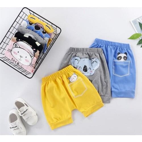 Summer 0-3Y Infant Shorts Cotton For Boys Girls Cartoon Five Pants Toddler Panties Newborn Baby Shorts Thin