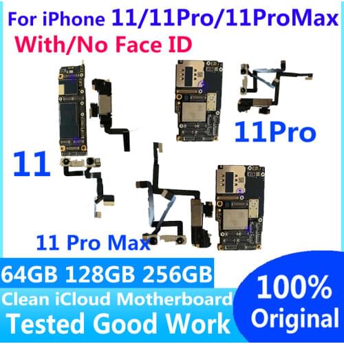 100%Origina Unlocked For iPhone X XS 11 / 11 Pro / 11 Pro Max 12 Motherboard IOS Full Chips Mainboard Clean iCloud Logic Board