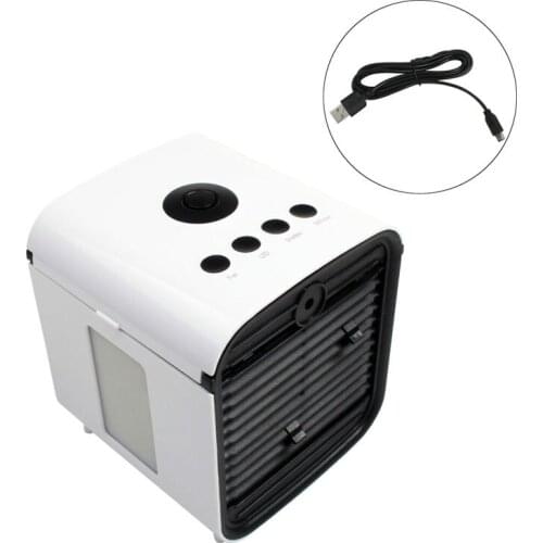 Mini Air Conditioning Fan Humidifier Ventilator USB Rechargeable Desktop Water Cooling Blower Conditioner Fans Mist Cooler