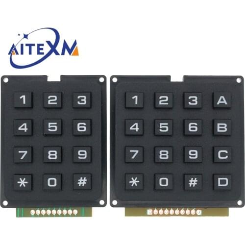 3*4 4*4 Matrix Switch Keyboard Keypad Array Module ABS Plastic Keys 4x4 3x4 12 16 Key Button Membrane Switch DIY Kit for Arduino