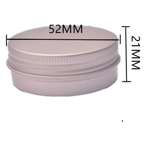 Wholesale10ML Aluminum Cream Boxs Aluminum Tins Hair Wax/Handmade Soap Pots Rose Short Gold Threaded Aluminum Box