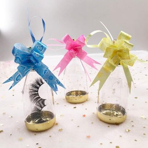Bottle lashes box clear eyelashes package new style cute box private logo