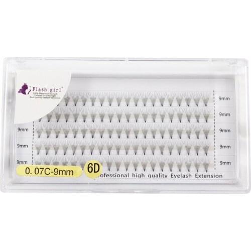 Flash Girl The most good quality fan eyelash 6D 0.07C Auto Flowering Premade fans eyelashes extension
