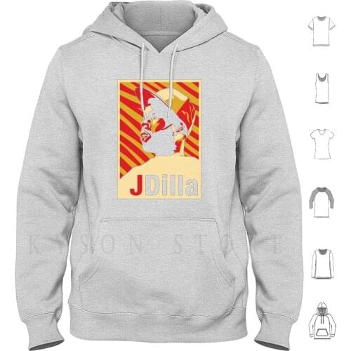 J Dilla Hoodie Long Sleeve Dilla Detroit Hip Hop Rap Instrumental Producer Slum Village Mpc Donuts