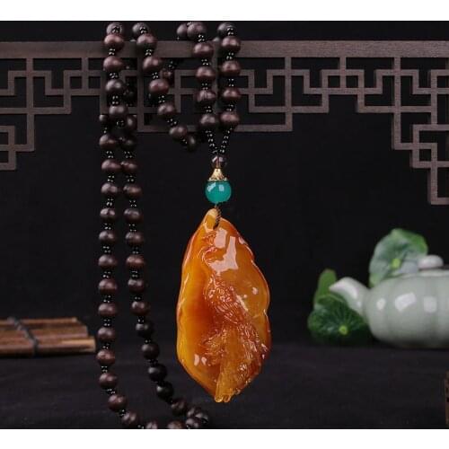 Vintage Nepal Long Buddhist Mala Wood Beaded Pendant & Necklace Ethnic Bohemian Boho Buddha Lucky Jewelry for Women Men