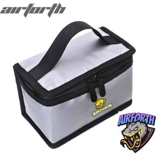 AIRFORTH 155x115x90mm Waterproof Fireproof Explosion-Proof Safety Bag Built-in Partition for FPV RC Model Drone Batteries