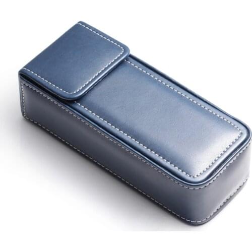 Handmade High end PU Leather glasses case Myopia eyewear bags Vintage Leather sunglasses case sunglasses organizer storage box