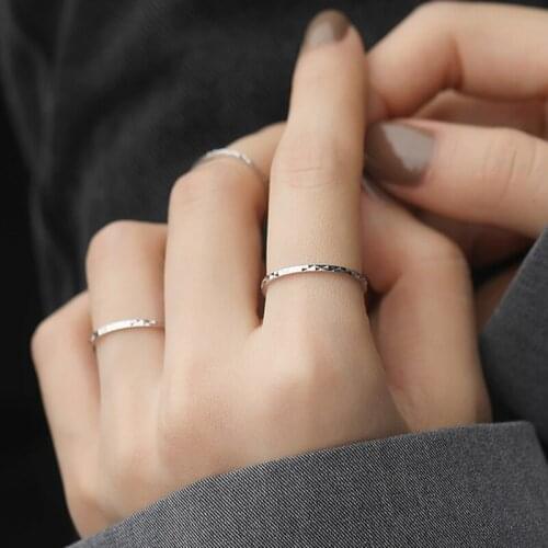 Simple Tail Korean Thin 925 Sterling Silver Index Finger Resizable Ring For Women Elegant Minimalist Jewelry Fashion Gift