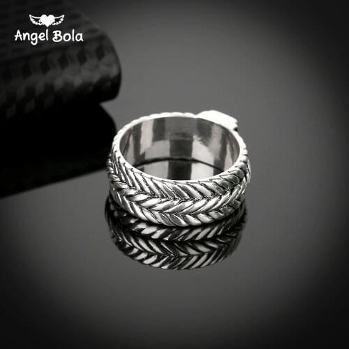 10pcs/lot New Store Ancient Silver color Buddha Ring Personality Wide Chain Knitting Ring Exagerrated Fashion Jewelry