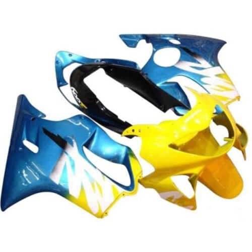 100% fit injection fairings for Honda CBR600 F4 fairing kit 1999 2000 CBR 600 F4 99 00 yellow blue DF02