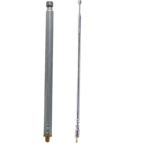 2 Pcs FM Radio TV Telescopic Whip Antenna Aerial Silver Tone 13.6inch 345mm 5 Sections & 62cm 4 Sections