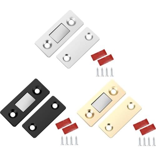 2pcs/Set Strong Magnetic Door Closer Cabinet Catches Punch-Free Door Catch With Screw For Closet Cupboard Furniture Hardware