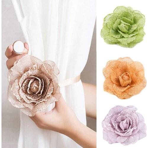 2pcs/lot Bubble Flower Curtains Tieback Magnet Fashionable Curtain Strap Accessories Home Decoration Magnet Curtains Buckle