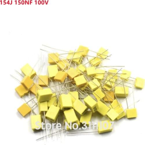 20PCS/LOT Correction Capacitor 154J 150NF 100V Polypropylene Safety Plastic Film Capacitor New
