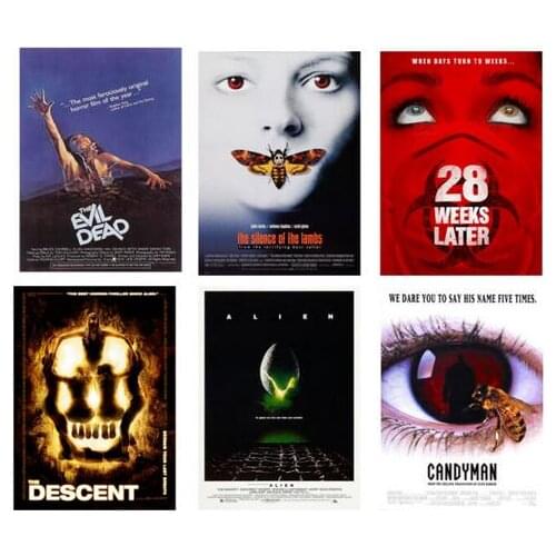 24style Classic Horror Movie Art Film Print Silk Poster for Your Home Wall Decor 24x36inch