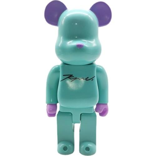 Bearbrick 400% 28CM Bearbricklys Action Figures Cartoon Blocks Bear Dolls PVC Street Art Collectible Models Toys
