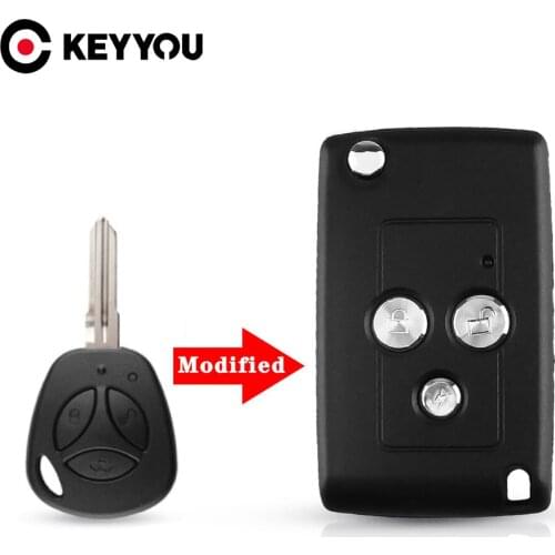 KEYYOU Free Shipping For LADA Priora Niva Vaz Granta Samara 2108 XRay Sedan 3 Buttons Modified Car Key Case