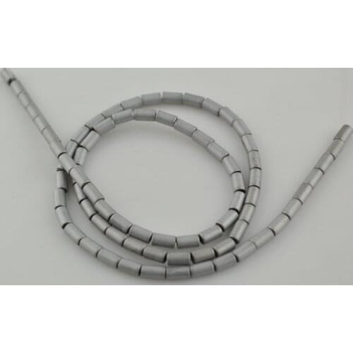 Free Shipping Silver Color Columnar Shape Beads Colorful Matter Hematite Beads For Jewelry Making Materials 10pc/lot