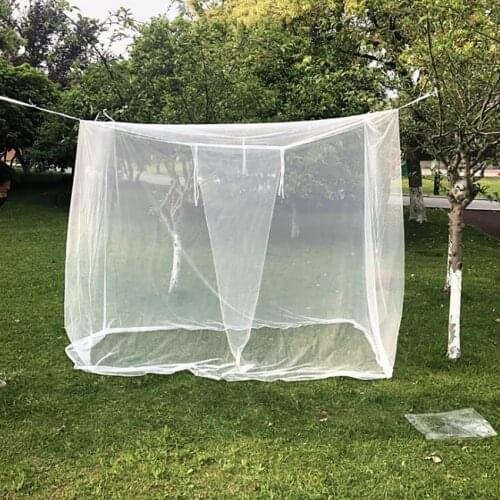 Four Corner Large Mosquito Net, White Mosquito Net Bed Canopy Netting Curtains for Indoor Outdoor Camping, Bedding, Patio