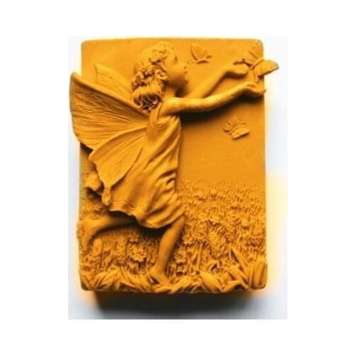 Flower Faerie play with Butterfly Craft Art Silicone Soap mold Craft Molds DIY Handmade soap molds