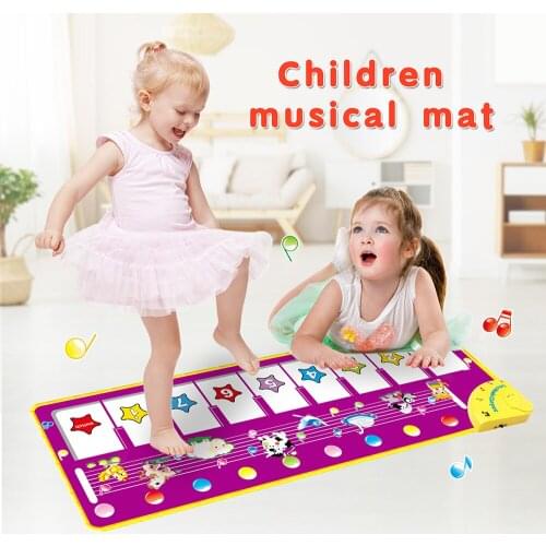 100x36cm Baby Musical Mat & Animals Voice Music Instrument Toy Playing Rug Blanket Early Educational Toy Gift for Girl Kids