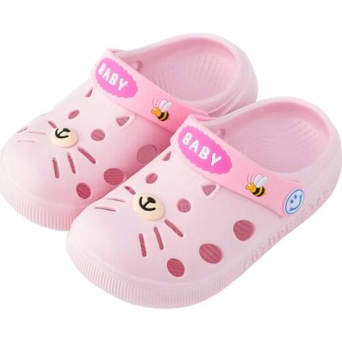 Toddler Infant Baby Kids Girl Boys Home Slippers Cartoon Cat Floor Shoes Sandals jelly shoes kids sandals sandales petite fille