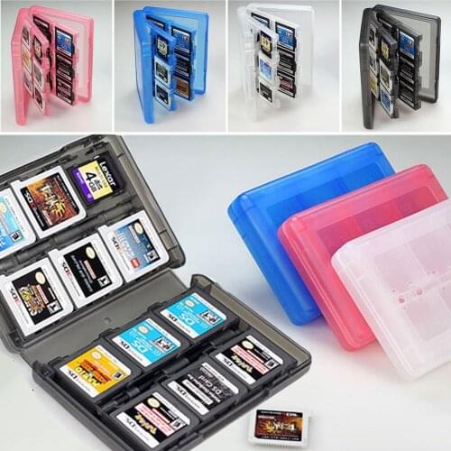 Game Cards Case Holder Cartridge Box For Nintendo DS 3DS XL LL DSi MT Easy Storage Black Blue Pink 28 Cards Capacity
